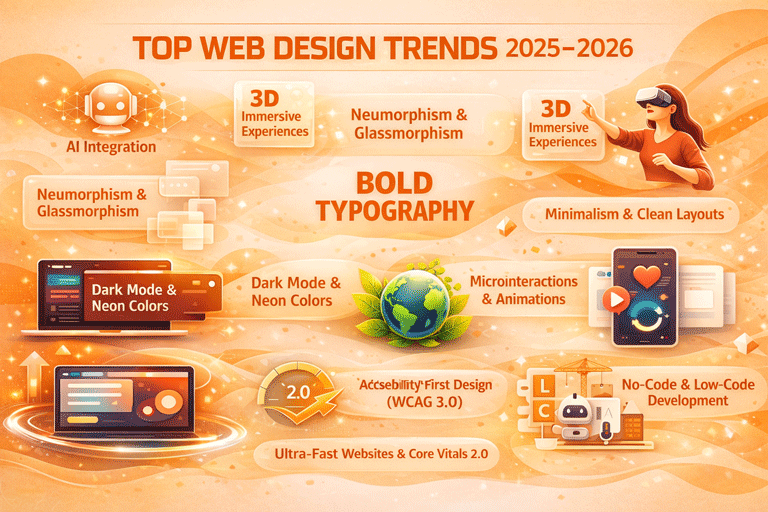 Top website design trends will dominate in 2025-2026. 